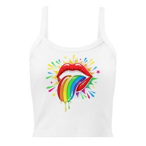 Drippy Pop Art Rainbow Lips Tee – Loud, Lush & Unfiltered